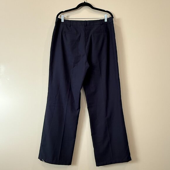Jones New York Stretch Flat Front Navy Trouser Dress Pants Size 12 - Picture 3 of 7